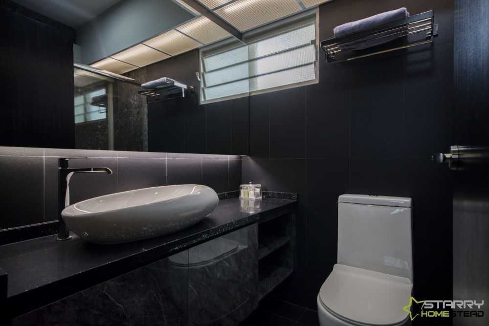 Modern Bathroom with Mirror and Vanity Counter