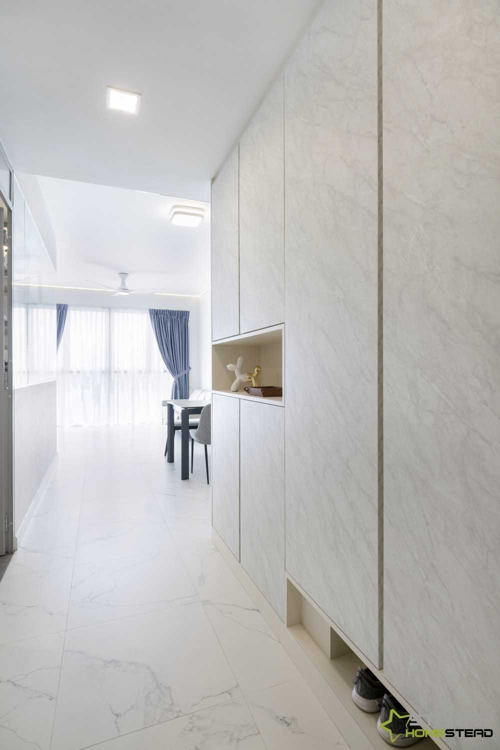 Modern Entryway with Shoe Rack and Small Storage