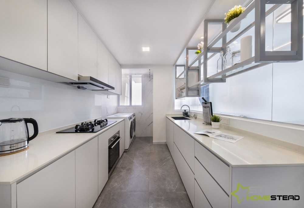 Modern Kitchen with Cupboard and Kitchen Cabinets
