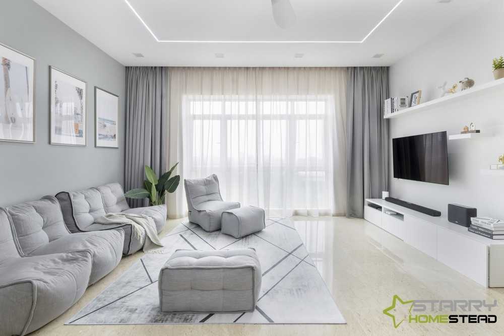 Modern Living Room with Sofa and TV