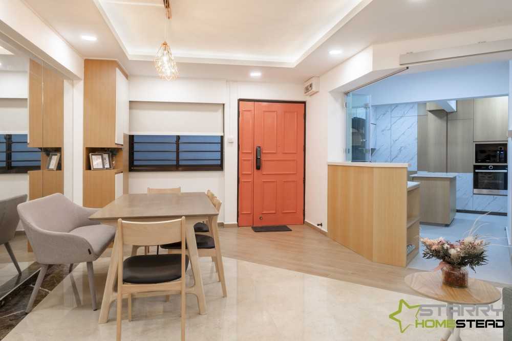 Scandinavian Dining Room with Dining Table and Dining Chairs