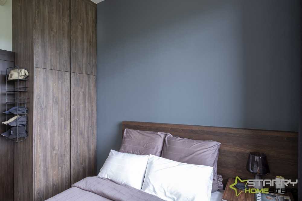 Modern Bedroom with Wardrobe and Bed