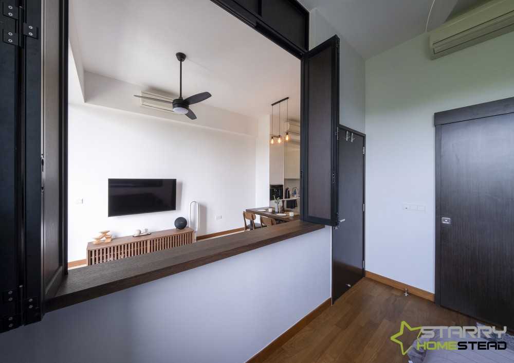 Modern Bedroom with Dining Table and TV