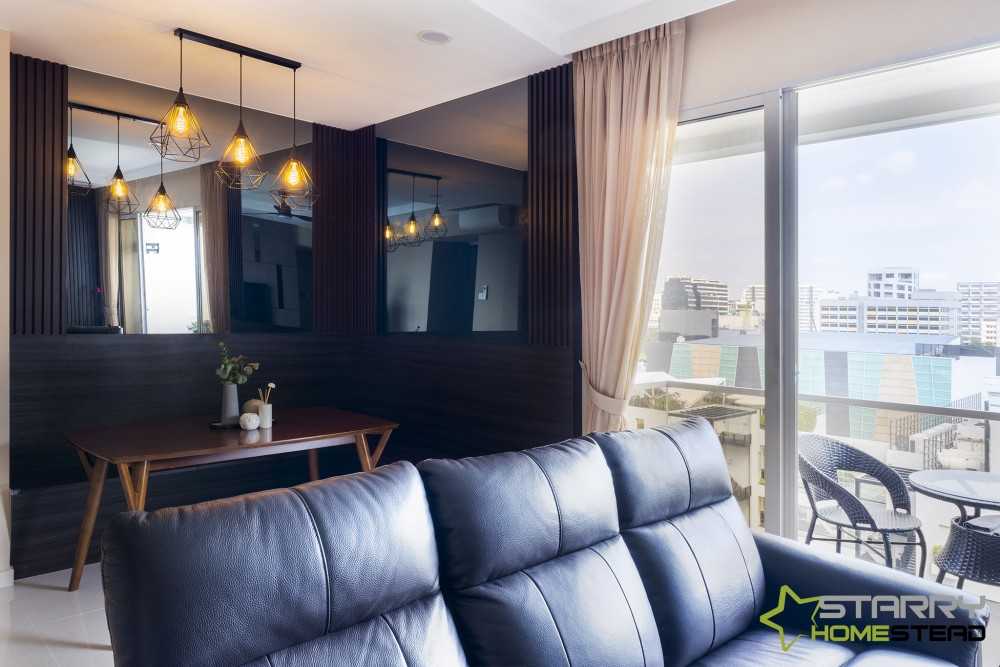 Modern Dining Room with Sofa and Dining Table