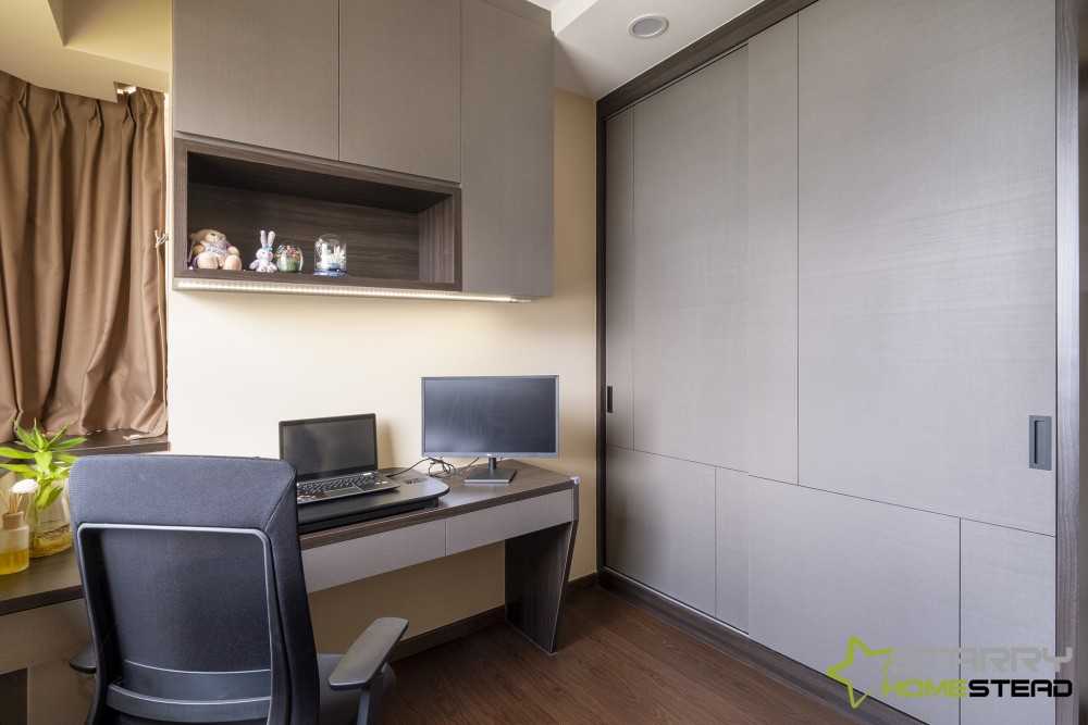 Modern Study with Wardrobe and Desk