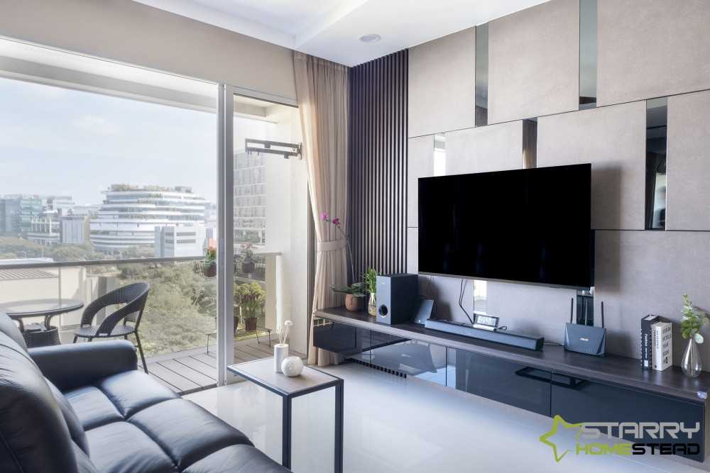 Modern Living Room with Sofa and TV