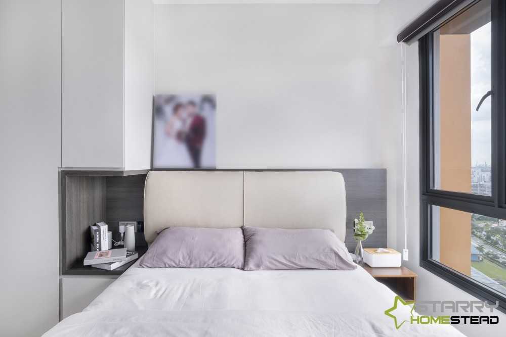 Modern Bedroom with Wardrobe and Bed