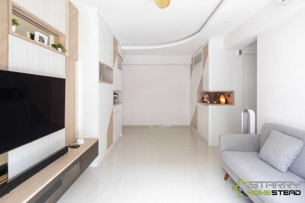 Scandinavian Living Room with Sofa and TV