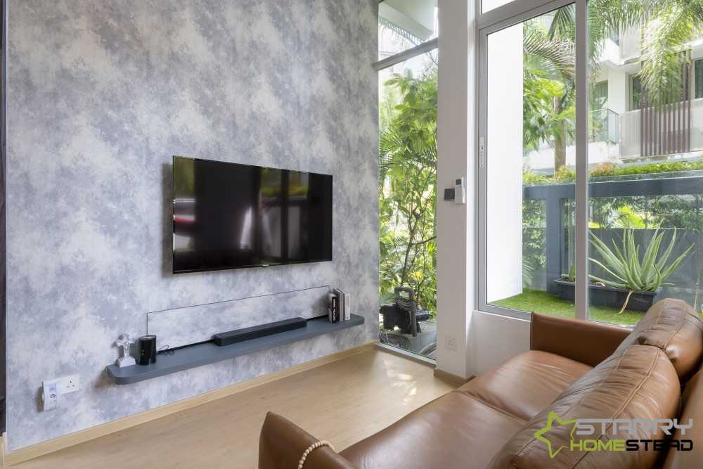 Modern Living Room with Feature Wall and Sofa