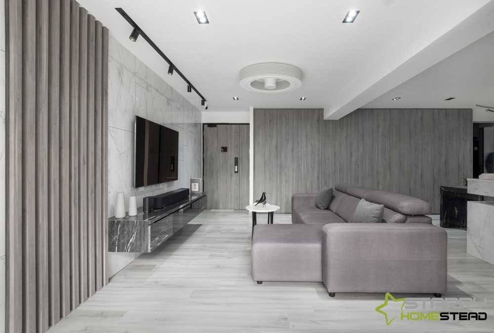 Contemporary Living Room with Sofa and TV