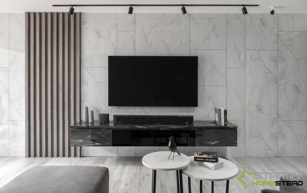 Contemporary Living Room with Sofa and TV
