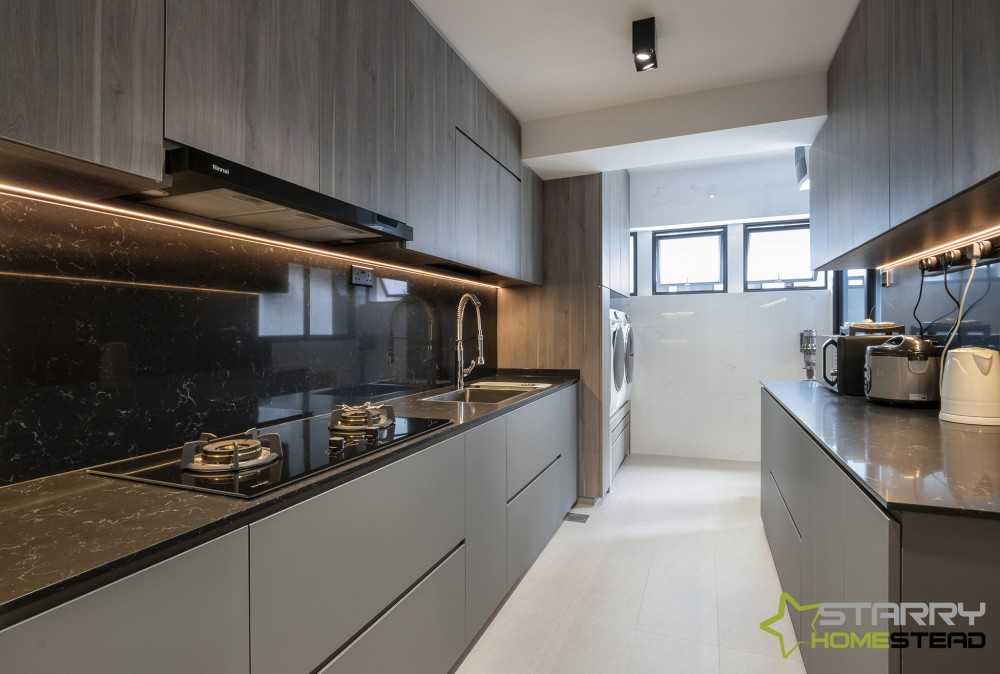 Contemporary Kitchen with Kitchen Accessories and Kitchen Cabinets