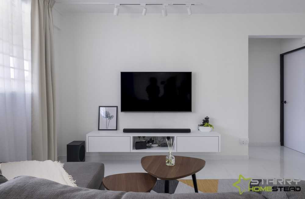 Minimalist Living Room with Sofa and TV