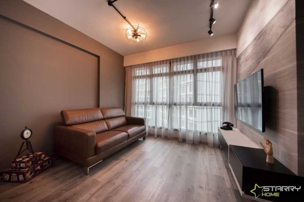Modern Living Room with TV Console and Sofa