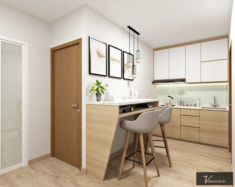 Scandinavian Home Bar with Countertop and Bar Counter