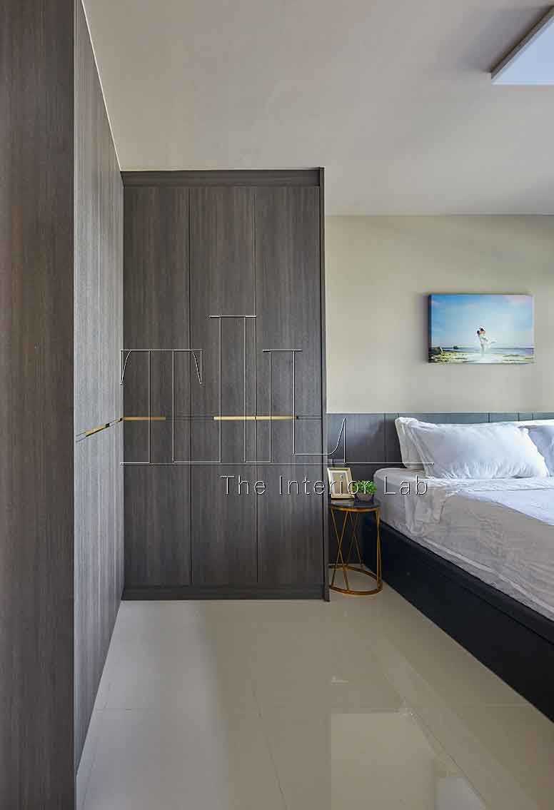 Contemporary Bedroom with Wardrobe and Built-in Bed
