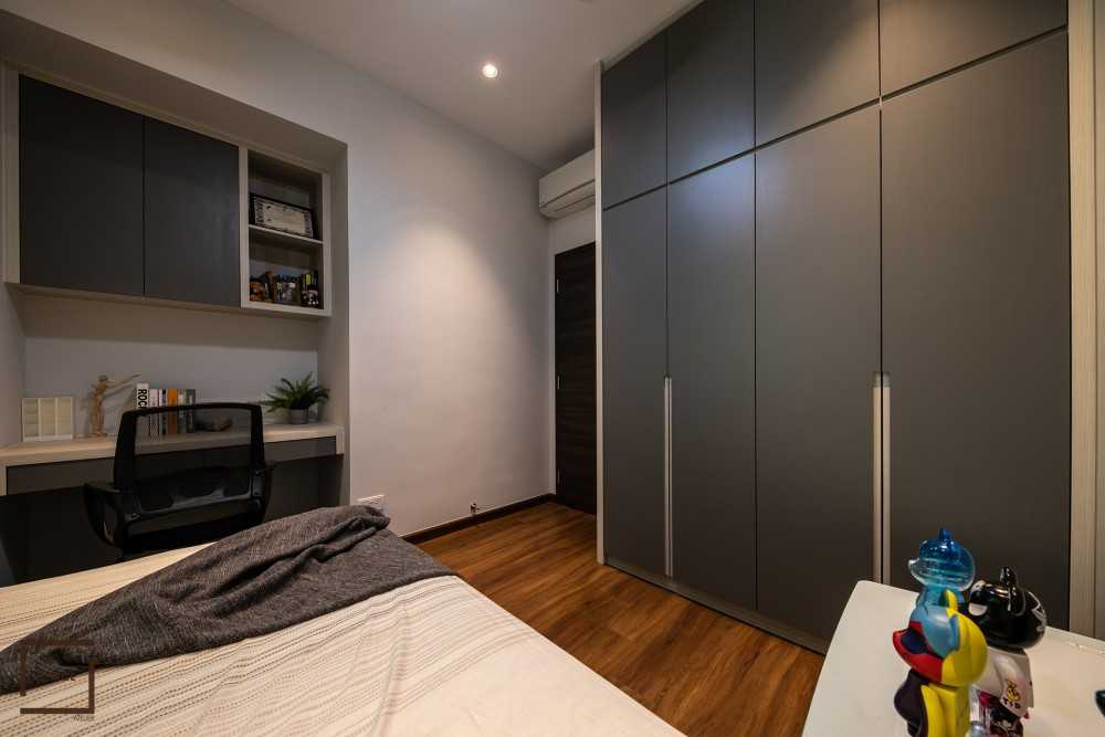 Contemporary Bedroom with Wardrobe and Children's Beds