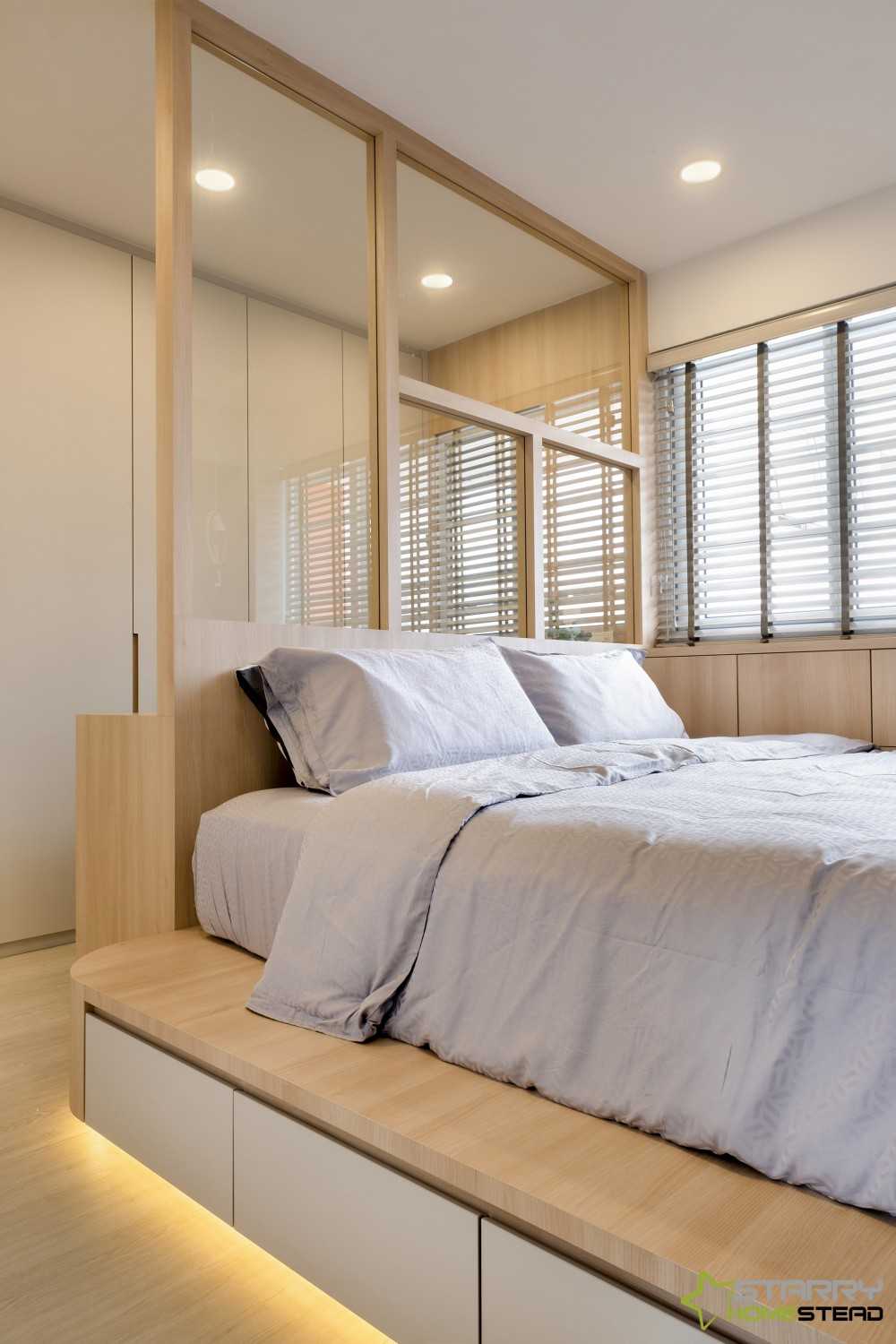Scandinavian Kitchen with Bed and Platform