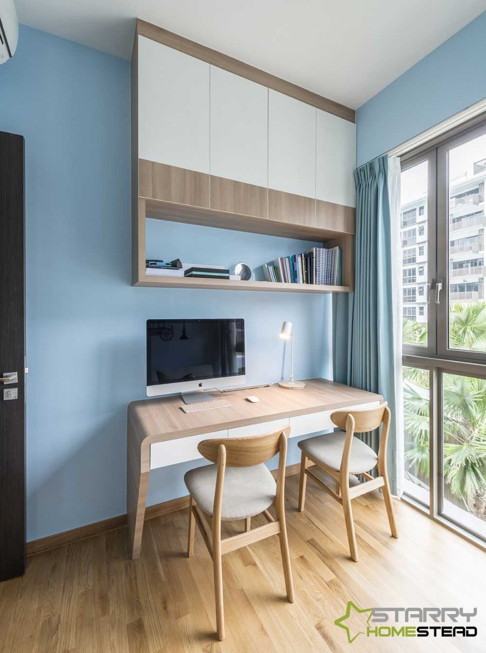 Scandinavian Study with Desk and Desk Chairs