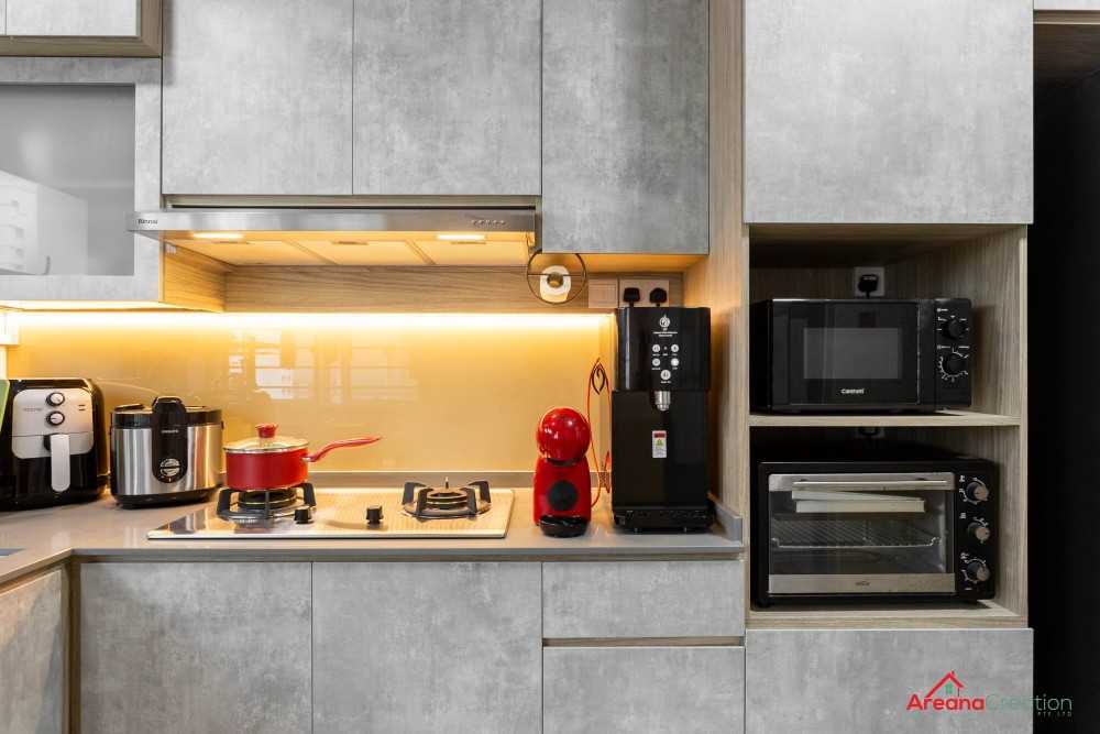 Industrial Kitchen with Countertop and Kitchen Backsplash