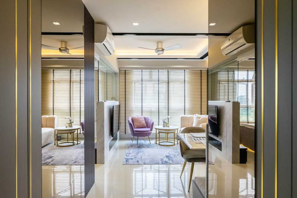 Modern Living Room with Feature Wall and Sofa