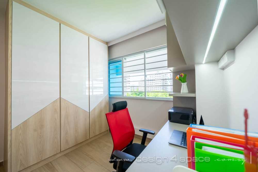 Modern Bedroom with Vinyl Flooring and Wardrobe