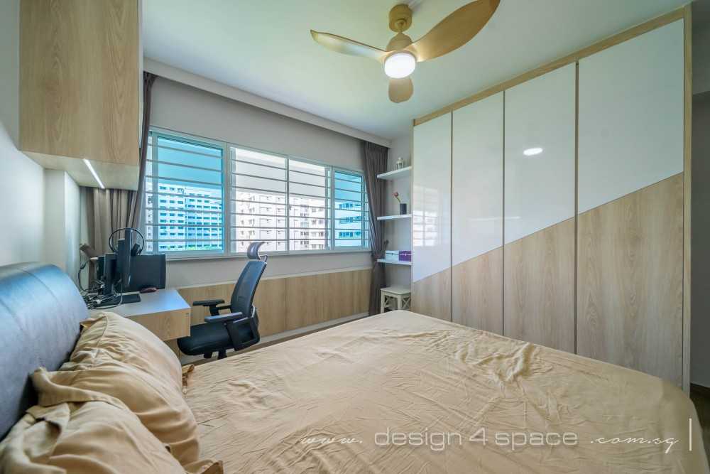 Modern Bedroom with Wardrobe and Built-in Bed
