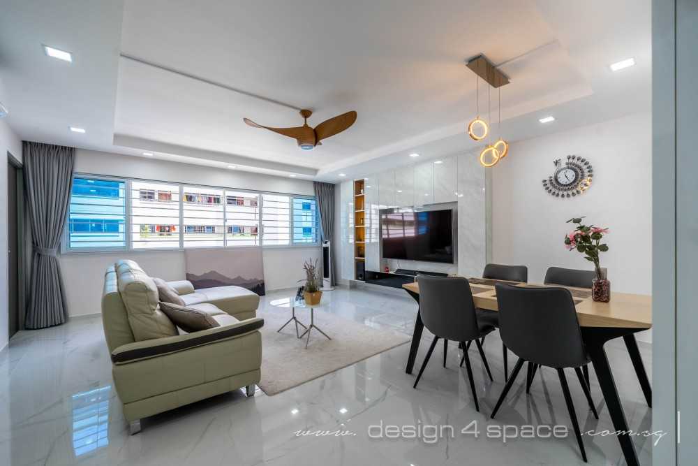 Modern Living Room with Feature Wall and Sofa