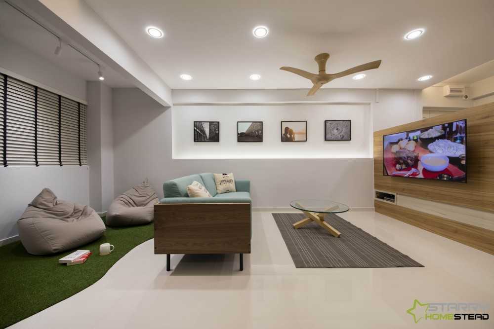 Scandinavian Living Room with Sofa and Coffee Table
