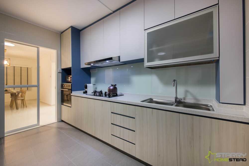 Scandinavian Kitchen with Kitchen Tap and Kitchen Cabinets