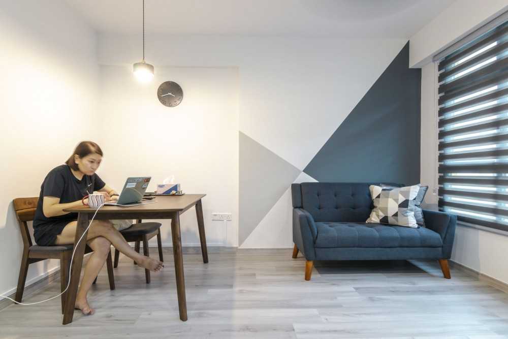Modern Living Room with Vinyl Flooring and Wood Flooring