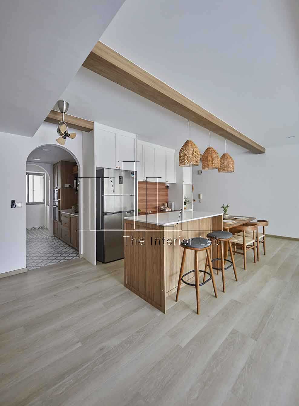 Country Kitchen with Kitchen Island and Open Kitchen