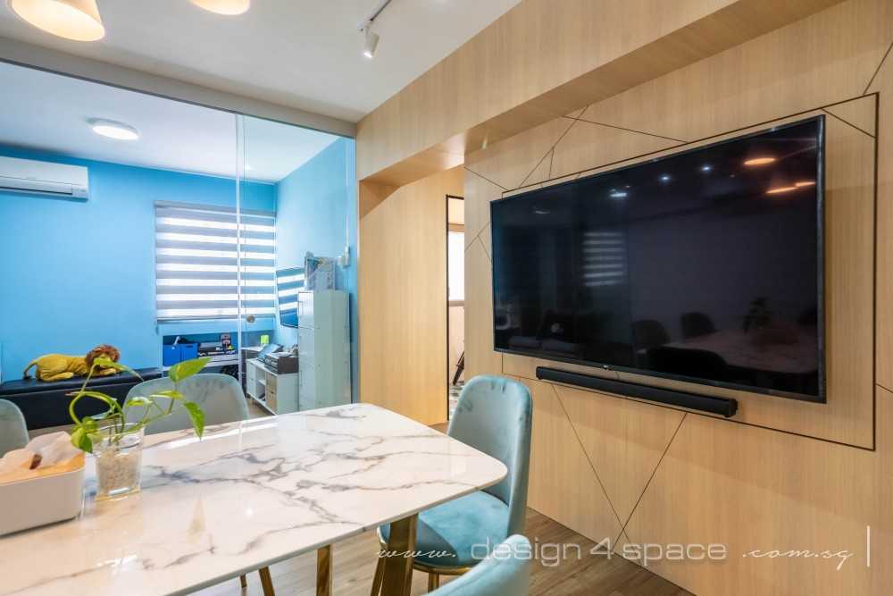Scandinavian Dining Room with Ceiling Light and Dining Table