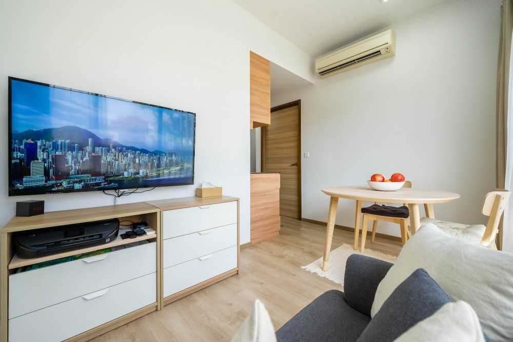 Minimalist Living Room with TV Console and Sofa