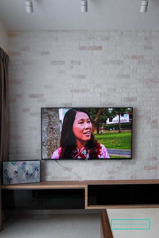 Modern Living Room with TV Console and Feature Wall
