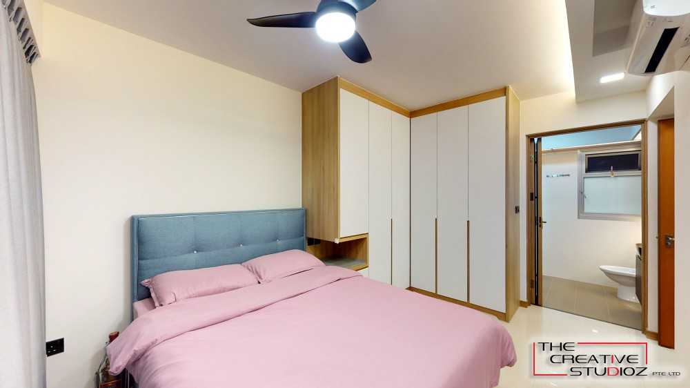 Scandinavian Bedroom with Cove Lighting and Downlights