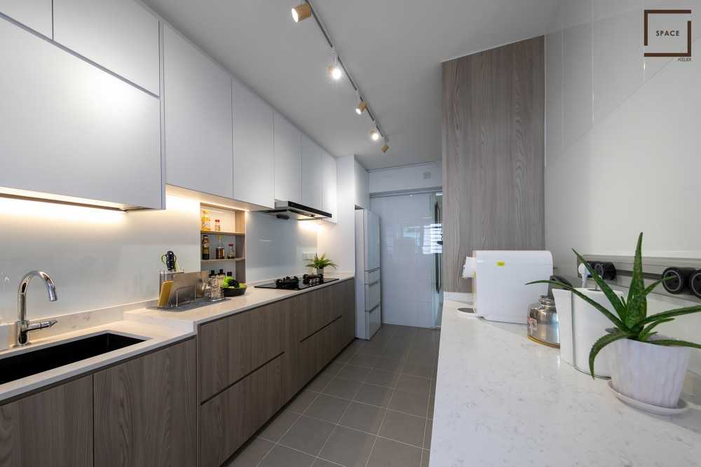 Scandinavian Kitchen with Kitchen Window and Open Kitchen