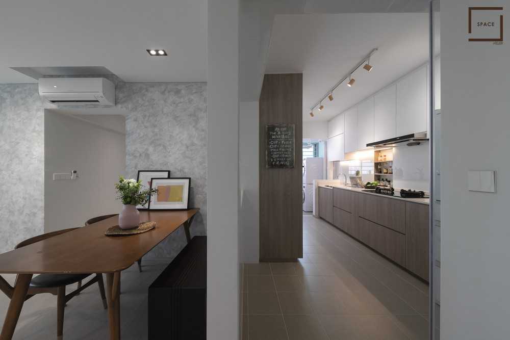 Scandinavian Kitchen with Kitchen Window and Open Kitchen