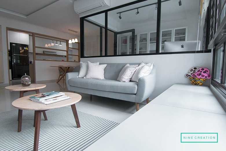 Modern Living Room with Settee and TV Console