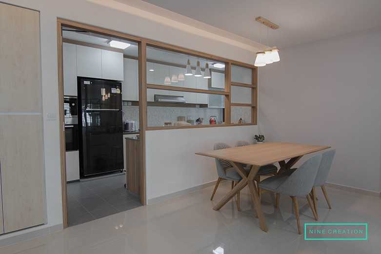 Modern Dining Room with Chandelier and Dining Table