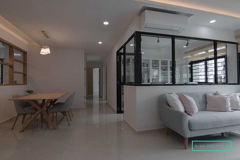 Modern Living Room with Settee and Carpet