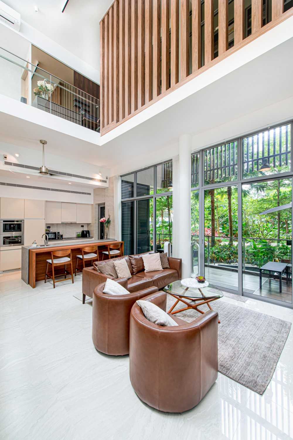 Modern Living Room with TV Console and Sofa