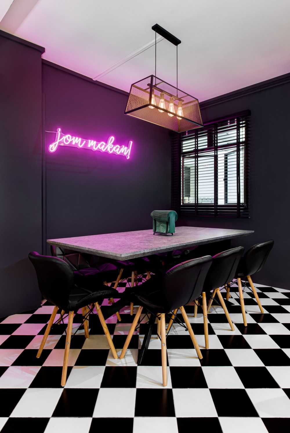 Eclectic Dining Room with Dining Table and Dining Chairs