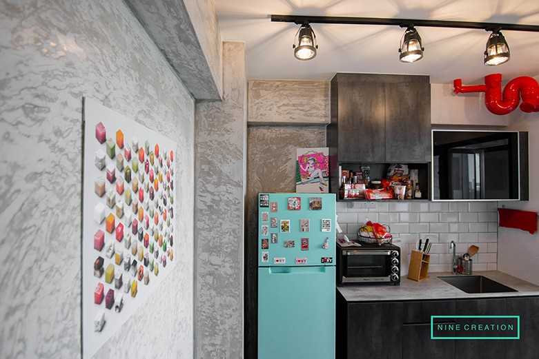 Asian Kitchen with Countertop and Kitchen Backsplash
