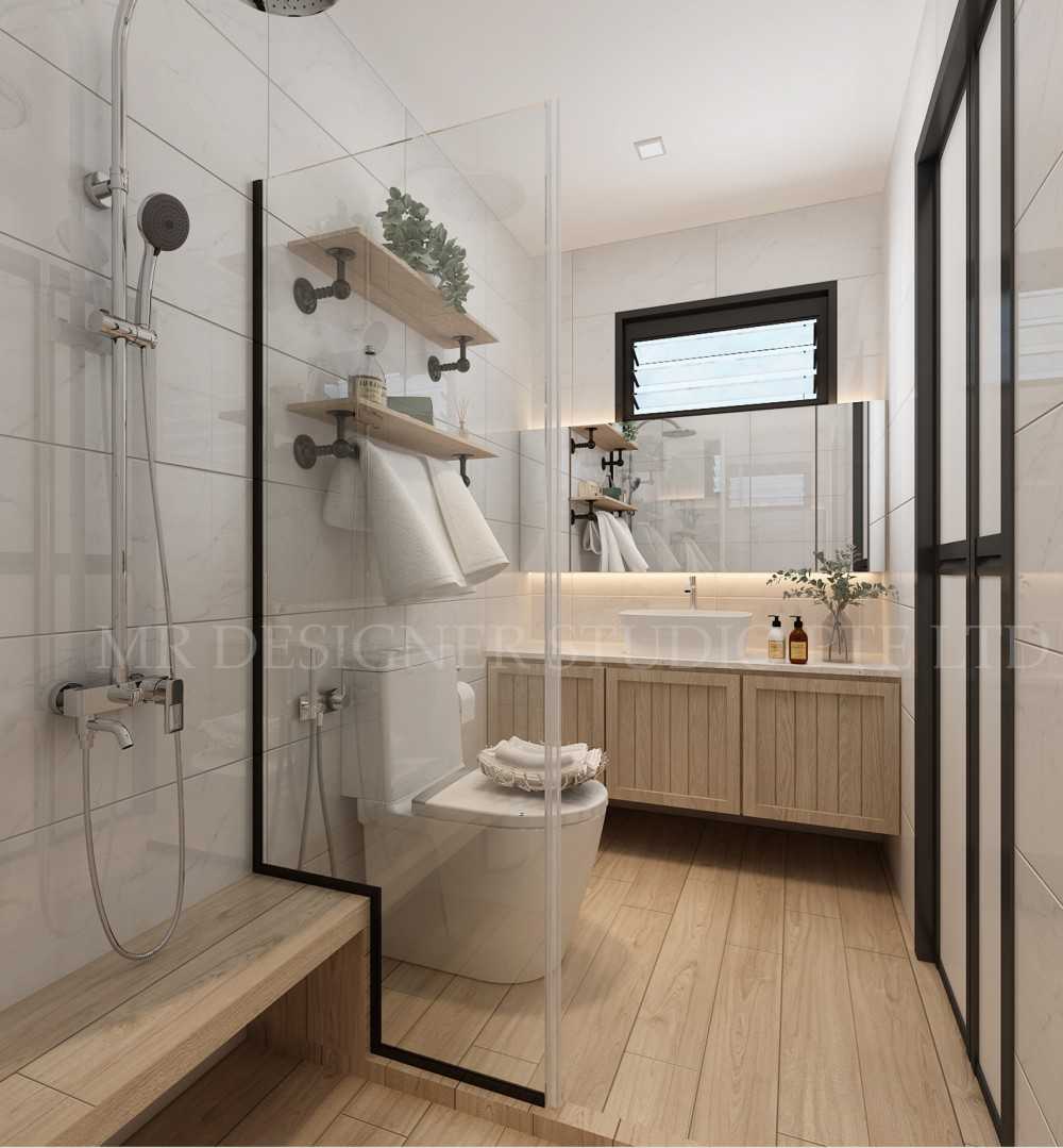 Country Bathroom with Countertop and Homogeneous Tiles