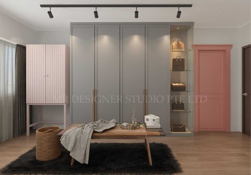 Country Bedroom with Vinyl Flooring and Wardrobe