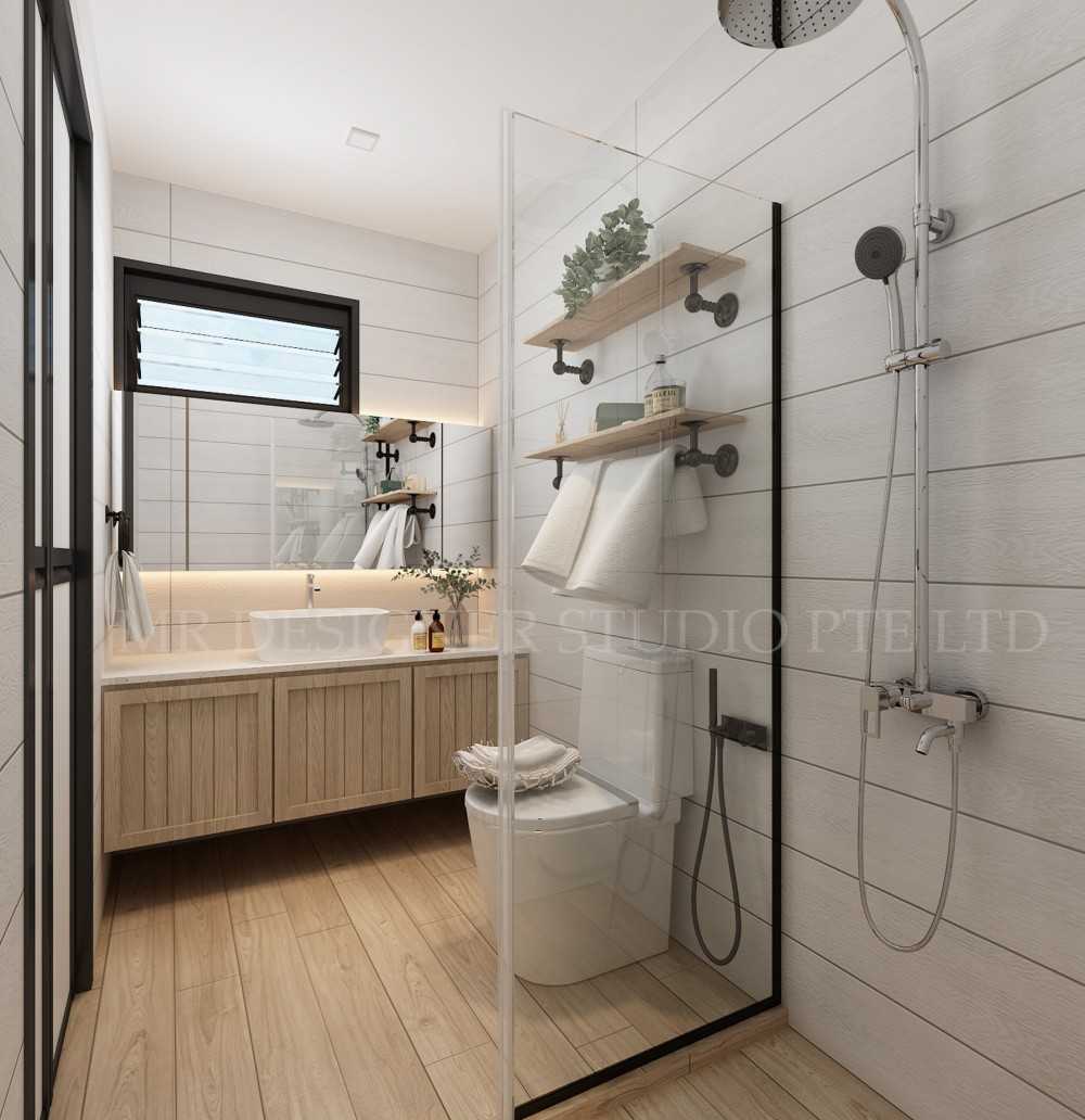 Country Bathroom with Countertop and Homogeneous Tiles