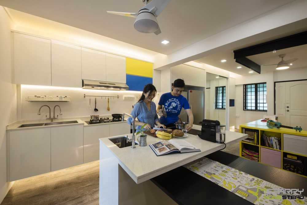 Eclectic Kitchen with Kitchen Island and Kitchen Accessories