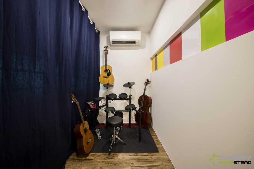 Eclectic Living Room with Rugs and Music Instruments