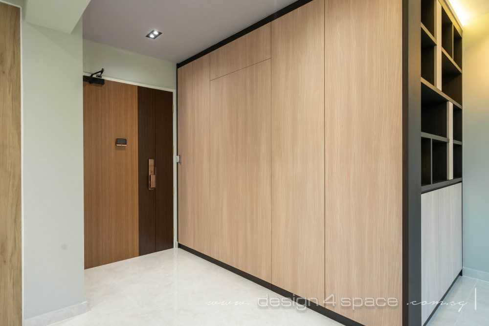 Contemporary Entryway with Seating Bench and Shoe Rack